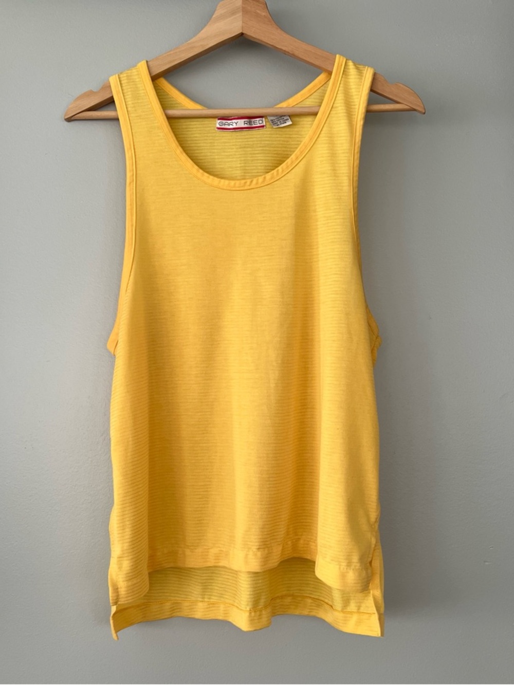 Vintage Gary Reed Yellow Sleeveless Tank Top